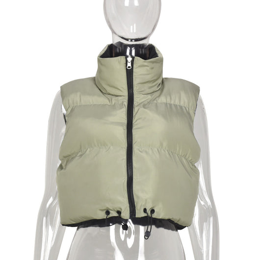 Chaleco Abrigo Reversible con Cierre Doble de Colores Contrastantes - Image 12