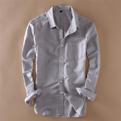 Camisa de Lino Blanca Clásica para Hombre - Image 3