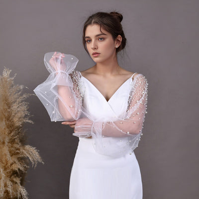 Manguitos de Perla Desmontables para Novia - Accesorios de Boda Versátiles - Image 13