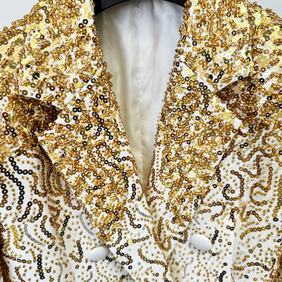 Blazer Doble Botonadura con Detalles Degradados - Image 3