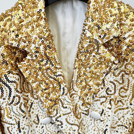 Blazer Doble Botonadura con Detalles Degradados - Image 3