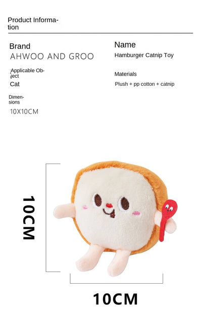 Juguete Mordedor para Gatos con Catnip - Hamburguesa y Pata de Pollo Resistente - Image 13