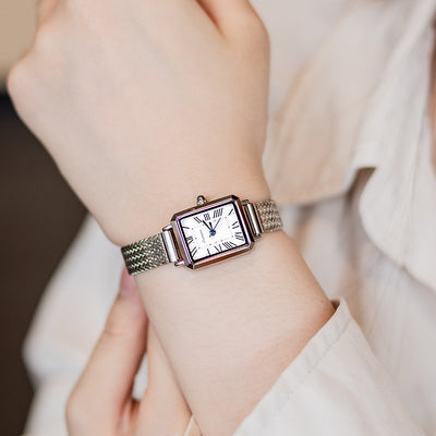 Reloj Pulsera Malla Milán Rectangular Clásico Vintage - Image 2