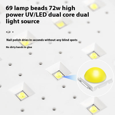Lámpara de Fotopolimerización LED 69W con Almohada Térmica para Manicura - Image 3