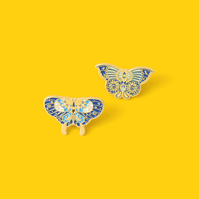 Broche Mariposa en Aleación Azul - Joya Personalidad - Image 9