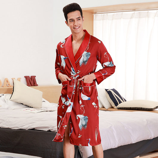 Bata de Seda para Hombre - Pijama Largo Premium para Casa - Image 2