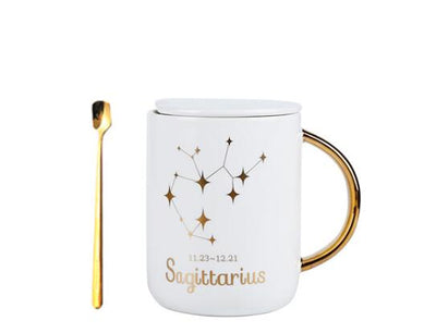 Taza de Cerámica con Constelaciones del Zodiaco y Cuchara de Regalo - Image 11