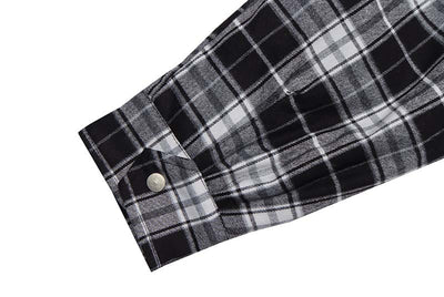 Chaqueta Acolchada de Algodón con Cuadros y Letras Bordadas para Hombre - Image 19