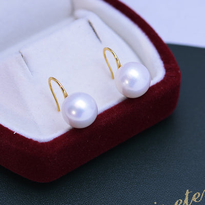 Aretes de Perla Micro Defecto Brillo Intenso Círculo Perfecto - Image 2