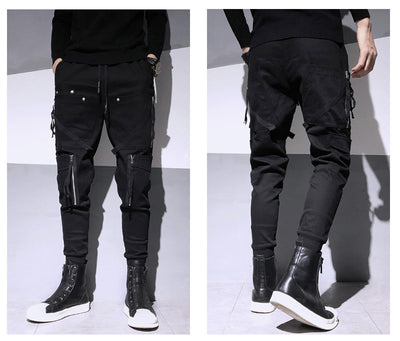 Overol Harem Slim Fit con Cierres Decorativos - Estilo Dark Fashion - Image 10