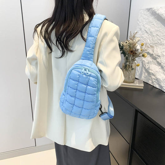 Bolsa Crossbody Acolchada Diamante para Mujer - Diseño Plisado Cloud - Image 3