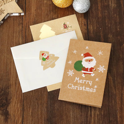 Tarjetas de Bendiciones Navideñas con Sobres y Pegatinas Kraft - Image 5