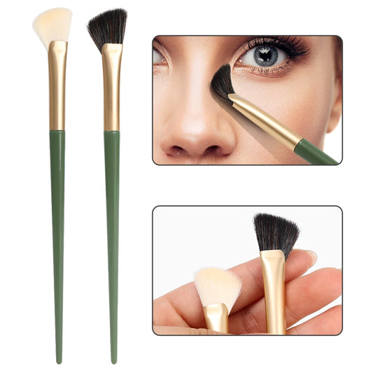 Brocha Abanico para Contorno Nasal - Herramienta de Maquillaje Profesional Suave y Precisa
