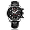 Reloj de Pulsera Multifuncional para Hombre con Correa de Cuero y Esfera Tridimensional
