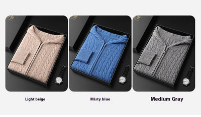 Suéter Tejido Grueso con Capucha y Mangas Largas Sueltas para Hombre - Image 12