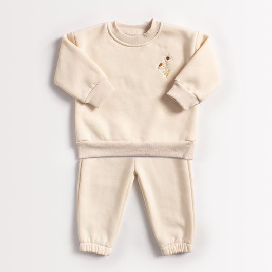 Conjunto de Sudadera Polar con Bordado de Crisantemo para Niños - Image 10