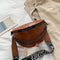 Bolsa de Cintura Retro de Color Sólido con Cadena para Mujer