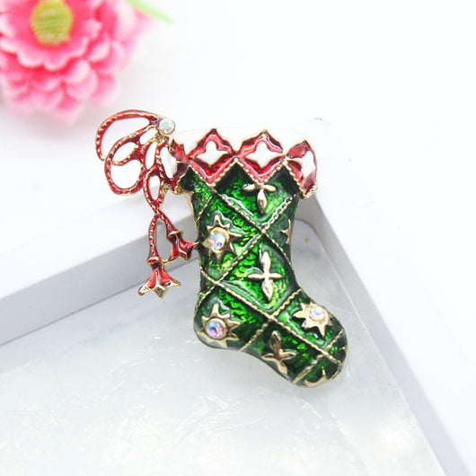Broche Navideño de Calcetín Festivo - Image 2