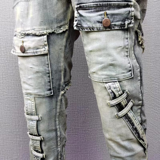 Jeans Casual Rotos para Hombre - Estilo Versátil y Moderno - Image 13
