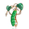 Pea diamond brooch Green