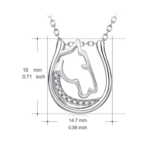 Collar Cabeza de Caballo con Colgante de Micro Circones - Image 3