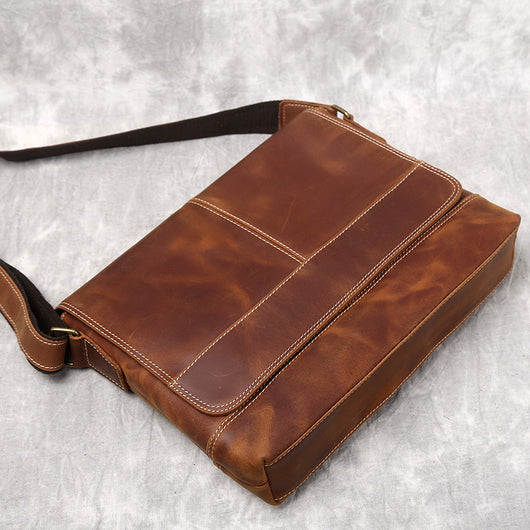 Bolsa de Cuero Horizontal Retro para Hombre - Estilo A4 - Image 5
