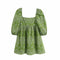 Vestido Cuello Cuadrado con Bordado Calado