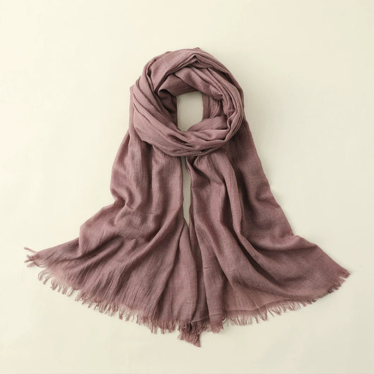 Pañuelo Artístico de Algodón y Lino - Colores Sólidos Elegantes - Image 41