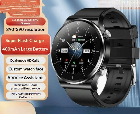 Reloj Inteligente con Llamadas Bluetooth, Monitoreo de Salud y Contador de Pasos