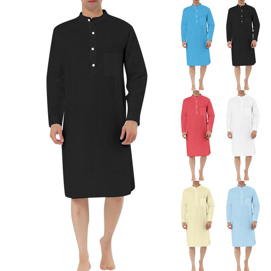 Bata Camisera Clásica con Bolsillos para Hombre - Image 27