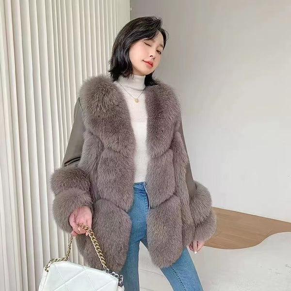 Abrigo de Una Pieza para Mujer Otoño e Invierno