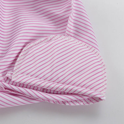Traje Ejecutivo Mujer: Blusa Rayada con Cuello Solapa y Falda Entallada - Image 15