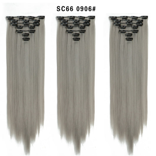 Set de Extensiones de Cabello con 16 Clips - Peluca de Fibra Sintética Premium - Image 34