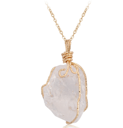Collar de Cristal en Bruto con Dije de Piedra Natural Irregular - Image 8