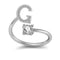 26 Letter English Rings Jewelry G Opening adjustable
