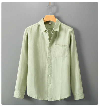 Camisa de Lino Suelta con Protección Solar de Manga Larga - Image 19