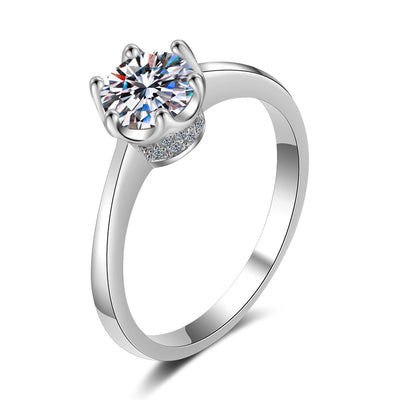 Anillo Pulsera de Seis Puntas con Diamante de 1 Quilate Tendencia Net Red