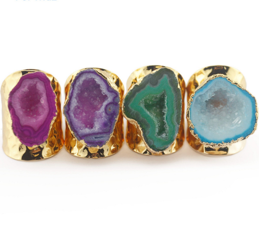 Anillos Ajustables con Piedra Druzy Yauvana - Image 2