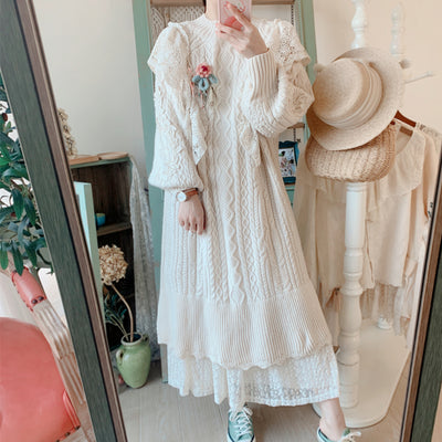 Suéter Largo Tejido Grueso en Lana - Vestido Pullover Acogedor - Image 12