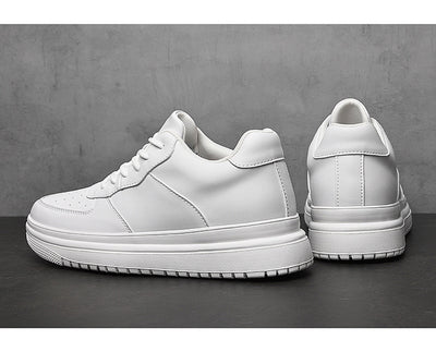 Tenis Blancos Bajos Estilo Coreano para Hombre - Image 10