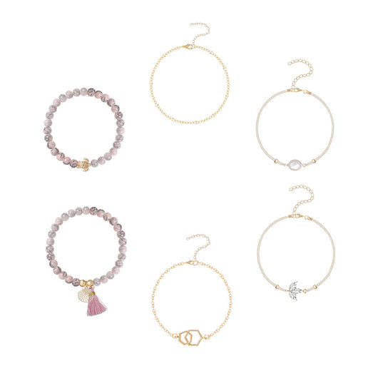 Pulsera de 6 Piezas con Gema Tortuga y Gota de Agua - Image 14