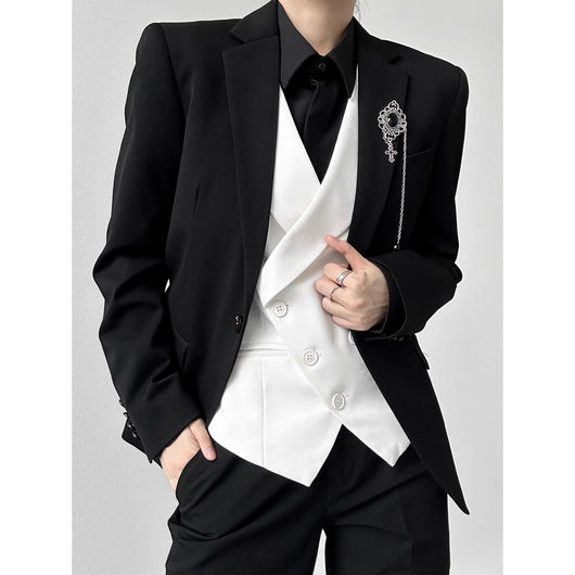 Chaleco de Traje para Mujer Blanco Entallado - Elegancia Sofisticada - Image 2