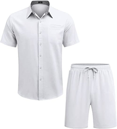 Conjunto Casual de Camisa y Shorts para Hombre - Image 6