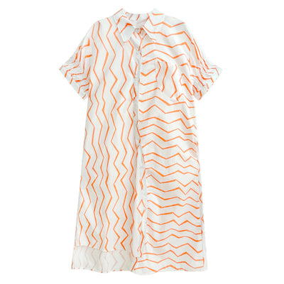Vestido Camisero Mujer Rayas Francesas Estilo Relajado para Verano - Image 6