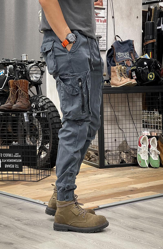 Pantalones Tácticos Casual de Pierna Recta para Hombre con Puños Ajustables - Image 14