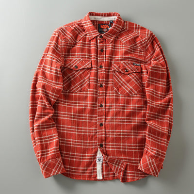 Camisa Retro de Algodón Lavado con Textura Gruesa - Image 9