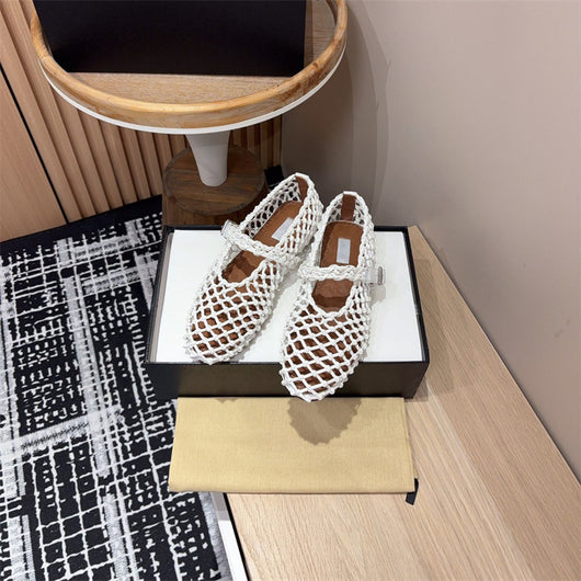 Zapatos Mary Jane Tejidos con Diseño Hueco - Comodidad y Estilo - Image 22