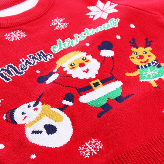 Suéter Navideño Tejido con Árbol de Navidad para Niños y Niñas - Image 5
