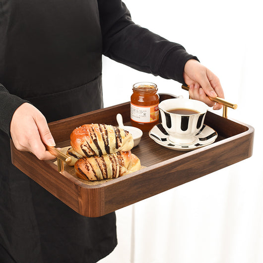 Bandeja Rectangular de Nogal para Café y Comedor - Image 3