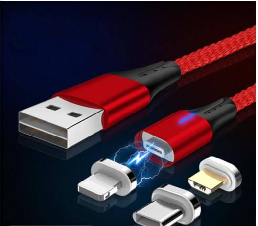 Cable Magnético 3 en 1 Compatible con Apple - Carga Rápida y Doble Conexión